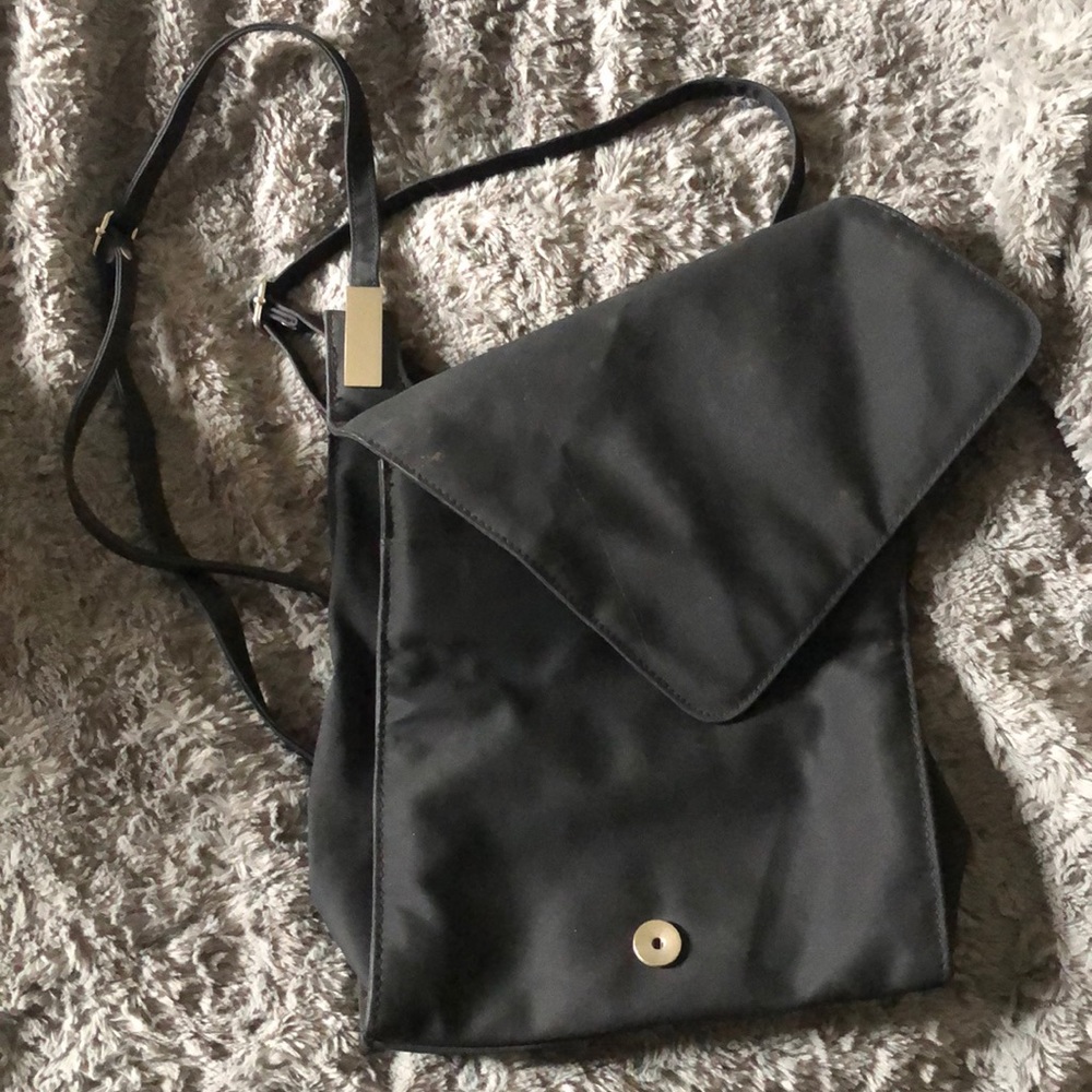 black mini backpack